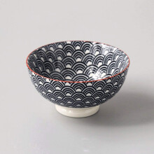 4.5 Inch Ceramic Rice Bowl with AntiScalding  Legs, Porcelain Soup Bowl for Kitchen Use
