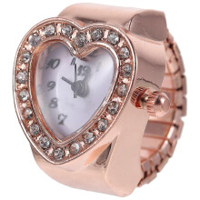 Herzformige Ringuhr Fingeruhr für Frauen Alltagsgeschenk