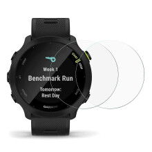 2Pcs/Set for Garmin Forerunner 55 Smart Watch Screen Protectors Arc Edge HD Clear Tempered Glass Fil
