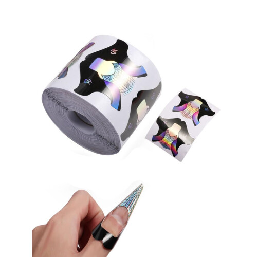 Acrylic Nail Forms 300PCS for Salon and Home Use, Reusable Nail Extension Forms with Durable Shape Guide 2