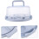 Large Tiered Cake Carrier with Handle, Reusable Transparent Cake Storage Box with Secure Closure 5
