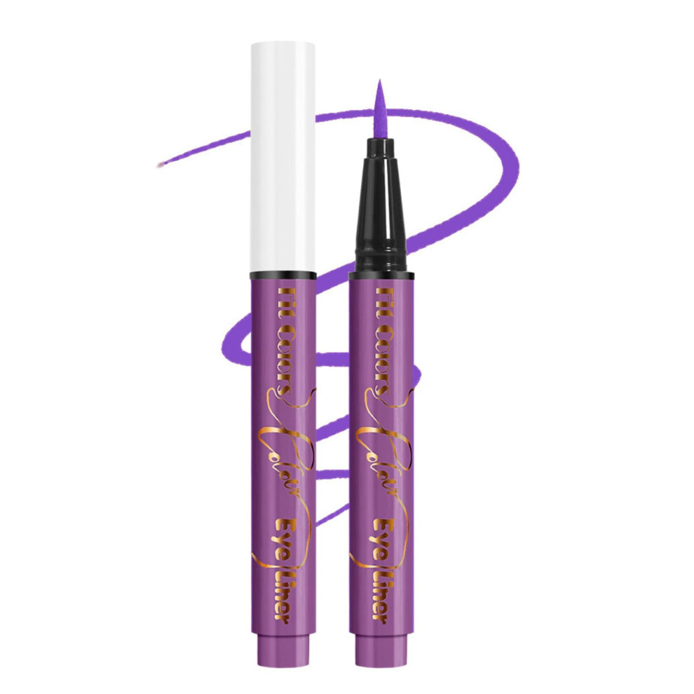 UV Glitter Liquid Eyeliner Pen Set Waterproof UV Reactive Glow for Festivals Quick Drying