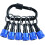 6Pcs Screwdriver Bit Holder Keychain Set, Quick Release 1/4 Inch Hex Shank Drill Accessory, Blue 2