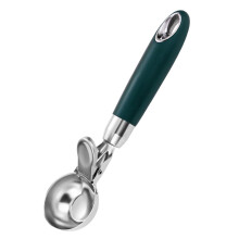 Ice Cream Scoop Heavy Duty 304 Stainless Steel Ergonomic Handle for Mousse Fruit Balls and Baking