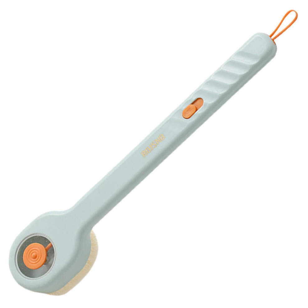 Back Scrubber with Long Handle and Soap Dispenser, Soft Bristle Shower Body Brush for Exfoliating