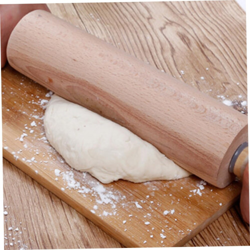 Wooden Rolling Pin for Baking Ergonomic Smooth Surface Dough Roller for Pizza Cookie Dumpling 1