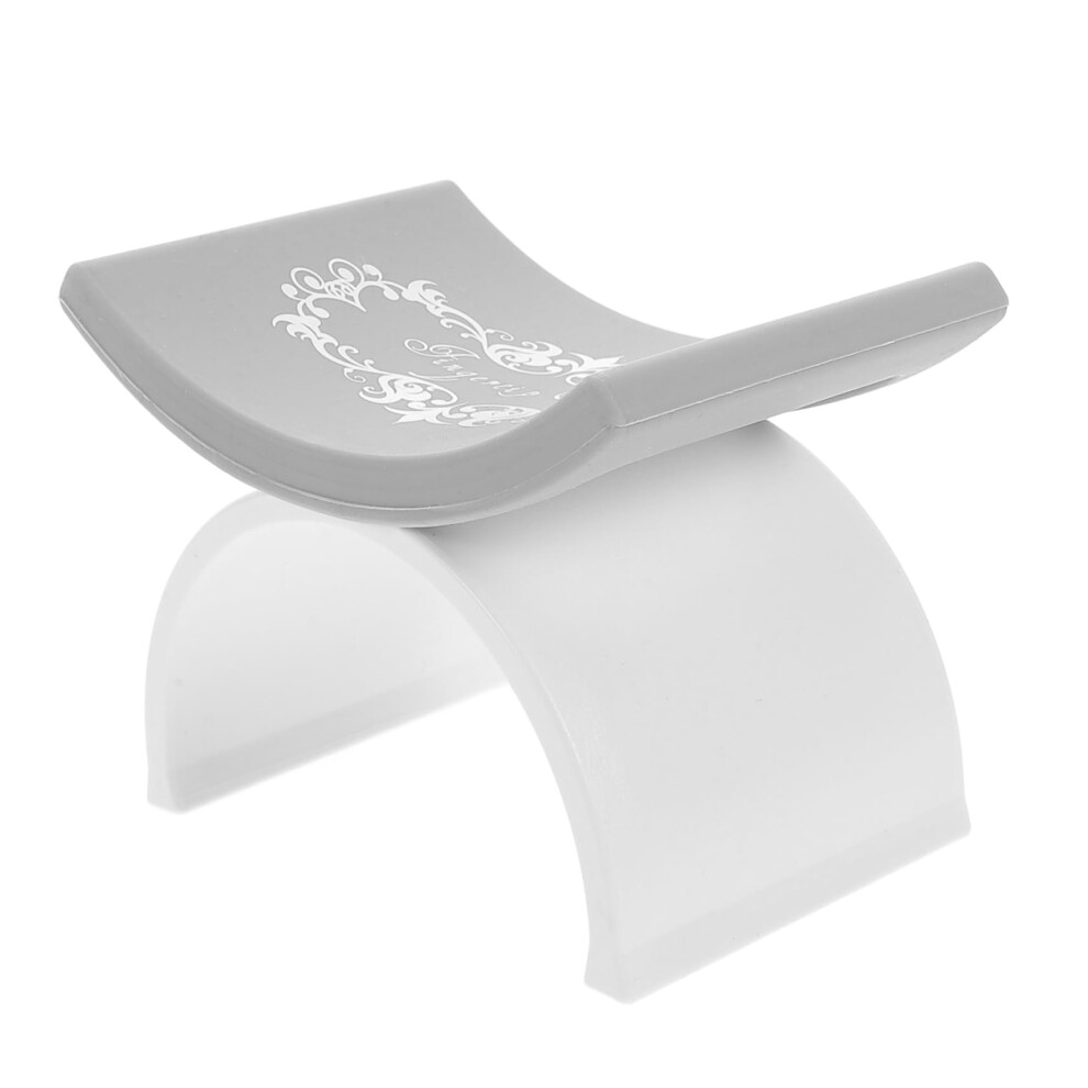 White Ushaped Silicone Nail Hand Rest Cushion With Ergonomic Nonslip Support And Washable Cover