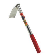 Garden Hoe Stainless Steel Head for Easy Weeding and Planting, Ergonomic Lightweight Hand Tool Red