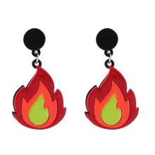 Flame Drop-Ohrringe elegante Ohrhaken Schicke Acryl-Ohranhänger Damenmodeparty-Geburtstagsgeschenke Trendschmuckstücke