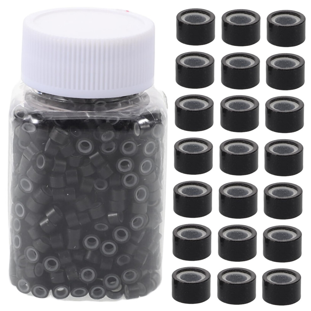Unisex 1000Pcs Silicone Micro Beads For Hair Extensions Microlink Rings Secure Hold For Braiding And Styling