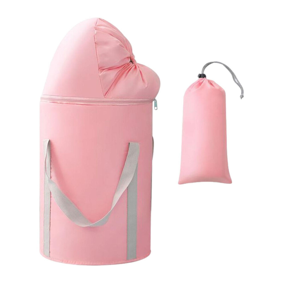 Foldable Foot Soaking Bucket with Heat Retention and Dual Handles for Home Travel Camping, Pink