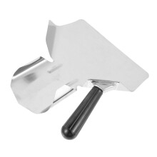 Stainless Steel Ice Scoop with Ergonomic Comfort Grip for Kitchen and Restaurant Use