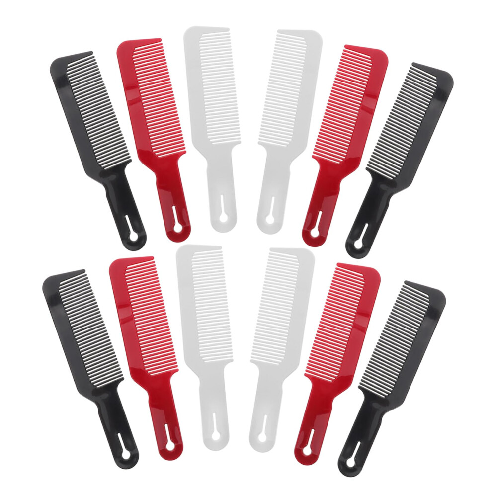 Unisex 12Pcs Professional Barber Comb Set For Precision Hair Cutting And Smooth Detangling