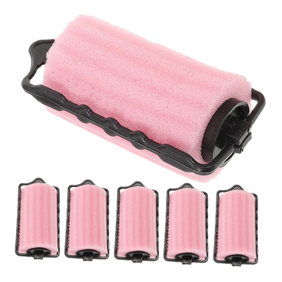 6pcs Jumbo Foam Hair Curlers with Clips for Heatless Overnight Styling and Natural Curls