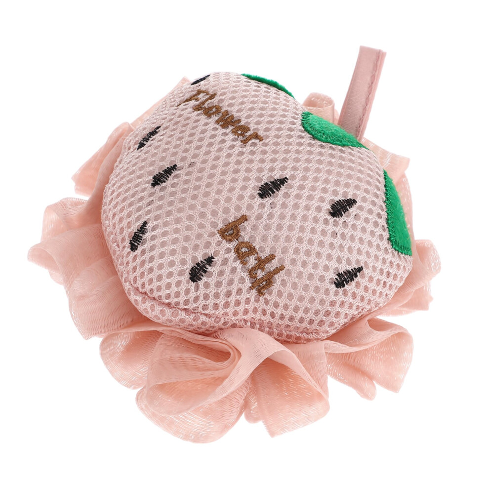 Pink Bath Shower Loofah Body Exfoliating Sponge with Rich Foaming Action for Gentle Skin Care 1 Pc