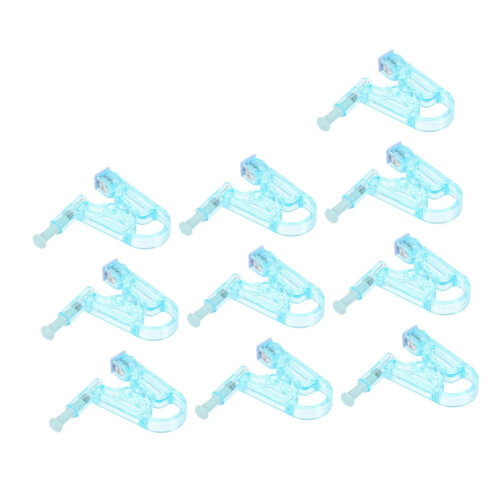 Ear Piercing Kit 10pcs Painless Single Use Tool with Studs for Earlobes and Home Use