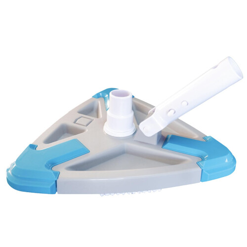 Weighted Triangular Pool Vacuum Head with Side Brushes for Easy and Safe Swimming Pool Cleaning