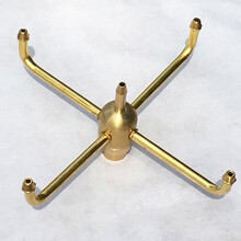 Brass Rotating Fountain Nozzle for Garden Pond, 360 Adjustable Water Spray Head DN15XDN20