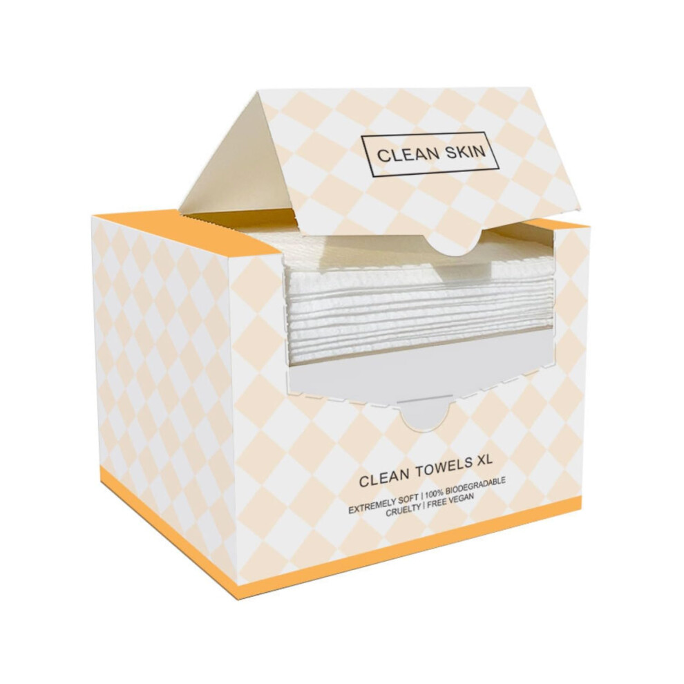 Large Disposable Face Towels 50 Pack Biodegradable Plant Fiber Gentle on Sensitive Skin 9.8'x11.8'