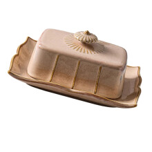 Ceramic Butter Dish with Lid Keeps Butter Fresh Elegant Tray for Kitchen Pastry and Cheese