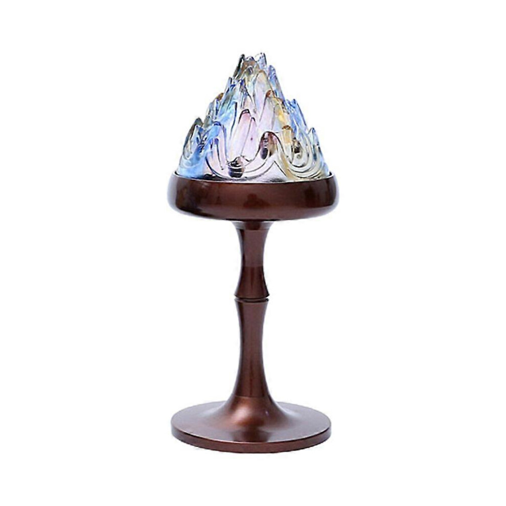 (As Show, One Size) Copper Incenses Holder Burner Censer Bowl Tray Home Decors For Meditation 3242242654116
