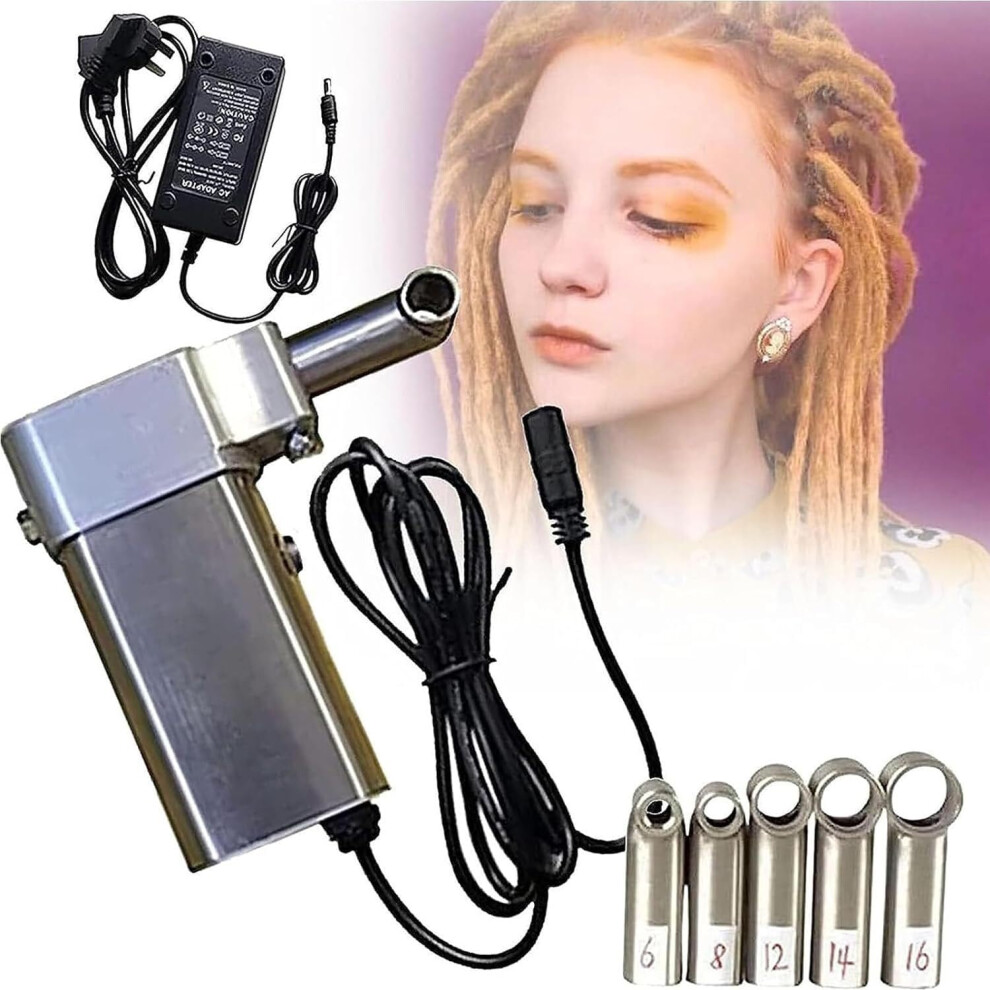 Dreadlock Machine with 12mm Electric Crochet Hook, Speed Automatic Hair Braiding Tool for Locs