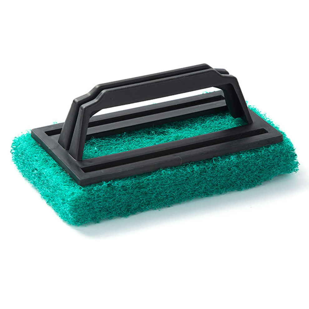 Long Handle Bath Scrubber with Ergonomic Grip for Deep MultiSurface Bathroom Tile and Tub Cleaning