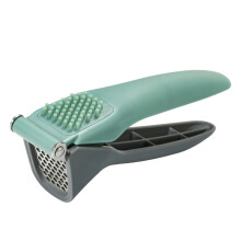 Garlic Press Stainless Steel Rocker Crusher with AntiClogging Design for Easy Dishwasher Clean