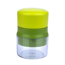 Garlic Press with BuiltIn Storage Container, Easy Clean Manual Mincer for Kitchen, Green