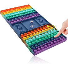 Big Pop Game Fidget Toy, Pop Rainbow Shakkilauta, Fidget Popper -lelu, Push Bubble Fidget -aistilelu lapsille, Autismin stressinlievityslelu ADHA:lle