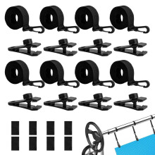 Solar Pool Cover Straps with Clips for Reel, UVResistant Durable Blanket Fasteners, Easy Install