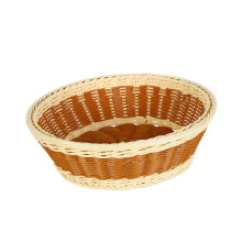Large Wicker Storage Basket with Lid, Rustic Decorative Woven Fruit Bowl for Home and Kitchen