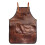 PU Leather Work Apron with Pockets, Heat Proof Adjustable Cross Back for BBQ Kitchen Barber 1
