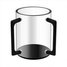 Tazza per lavare a mano Tazza cilindrica in acrilico Tazza per lavaggio a mano con due manici in metallo per PR ebraico