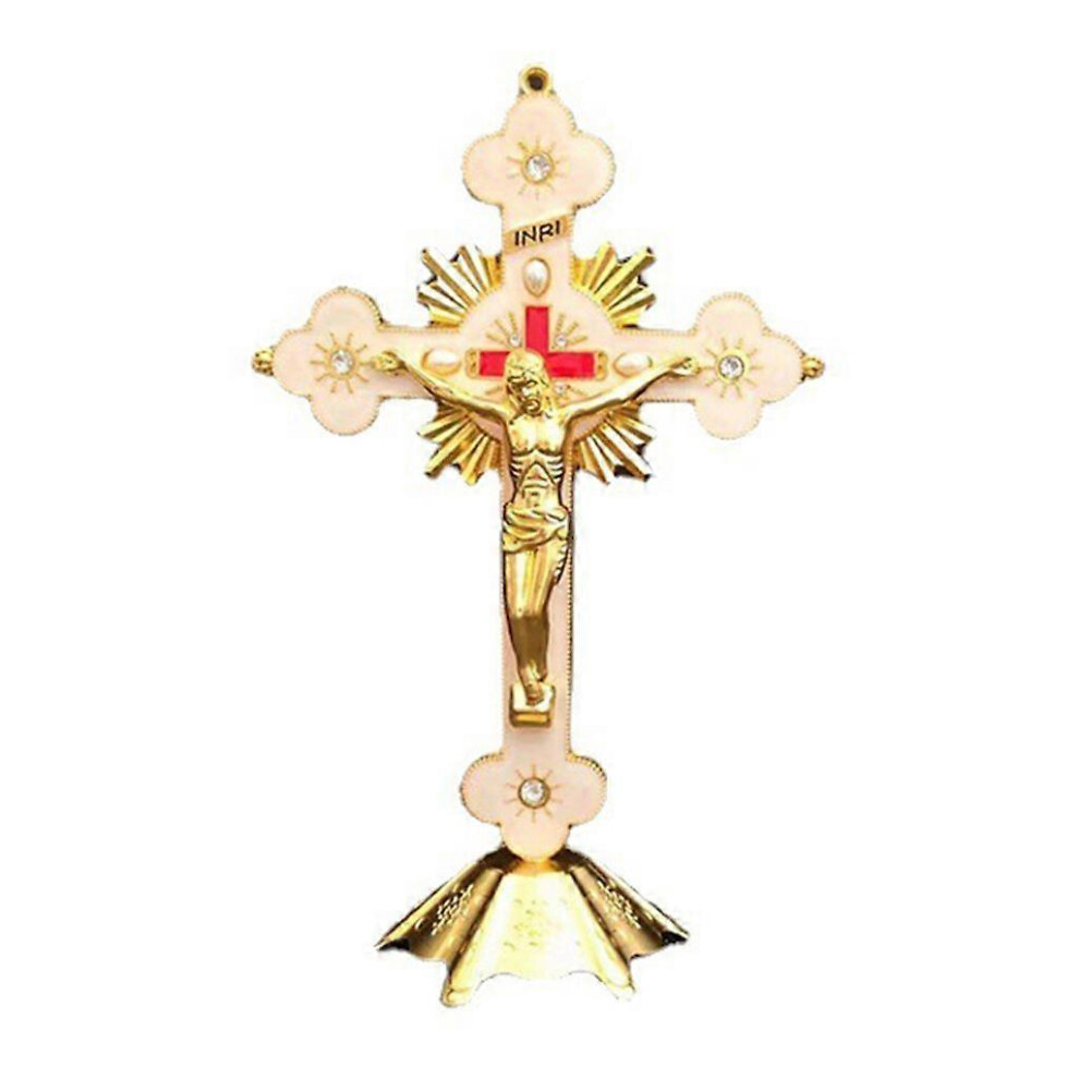 (As Show, 17 Cm) Cross Station Table Ornaments Religious Christian Crucifix Catholic Jesus Cross 3364096762400
