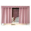 Bunk Bed Curtains Set 1.2M Pink Light Blocking Dorm Privacy Drapes with Easy Installation 1