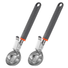 Heavy Duty Stainless Steel Ice Cream Scoop with Trigger, Ergonomic Comfort Grip, Dishwasher Safe