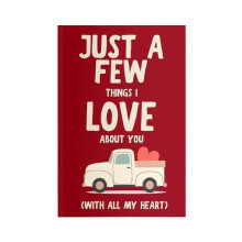 Nur ein paar Dinge, die ich an dir liebe Buch-Prompts Geschenk für Valentinstagsfreund Englisch