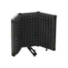 Recording Studio Microphone Windscreen, Adjustable Recording Equipment, Featuring 3/8-inch Threaded Mounting Base, Black