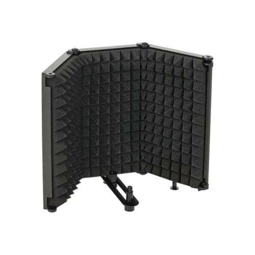 Recording Studio Microphone Windscreen, Adjustable Recording Equipment, Featuring 3/8-inch Threaded Mounting Base, Black
