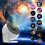 Galaxy Projector with 360 Rotation and 13 Scene Discs, Adjustable Focus Timer Night Light for Bedroom 1