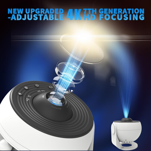 Galaxy Projector with 360 Rotation and 13 Scene Discs, Adjustable Focus Timer Night Light for Bedroom 1