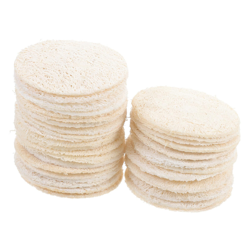 36pcs Natural Loofah Face Scrubber Pads for Gentle Exfoliation and Soft Facial Cleansing