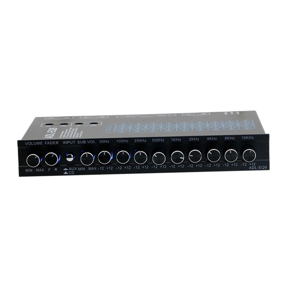 9 Band Car Stereo Equalizer 12V Dc With Independent Subwoofer Control And Multichannel Output 9070919548765