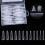 120Pcs Dual Nail Forms Poly Nail Extension Set, Full Size Range, Clear Oval Snake Pattern 1
