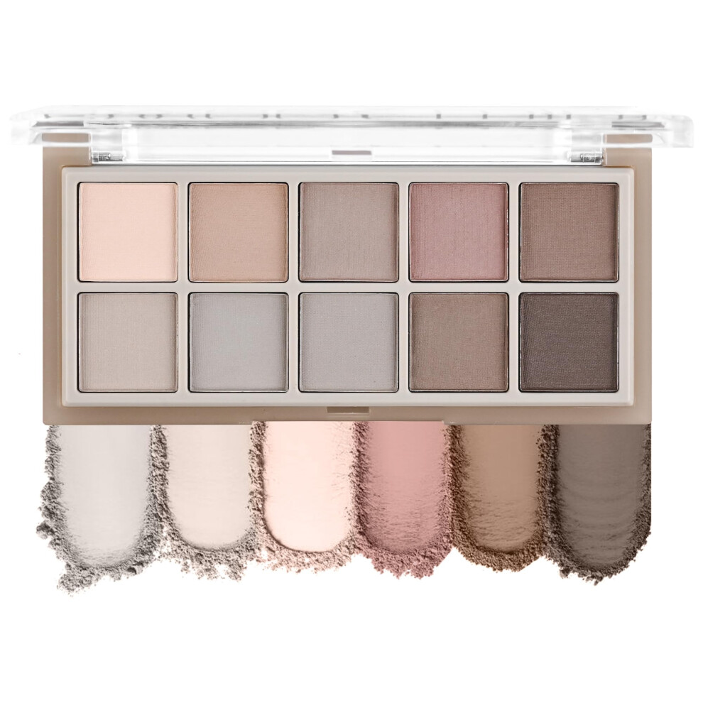 Cream Matte Eyeshadow Palette 01, Pigment Neutral Nude Shades, Easy Blend Vegan Cruelty Makeup