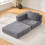 Living And Home Folding Sofa Bed with Pillow, Grey 2