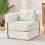 Living And Home Folding Sofa Bed with Pillow, White 1