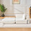 Living And Home Folding Sofa Bed with Pillow, White 3