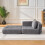 Living And Home Folding Sofa Bed with Pillow, Grey 3
